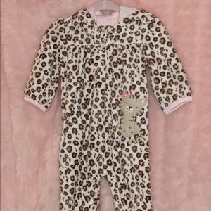 Leopard Print Coveralls with Cat Ears on Hood 🐱